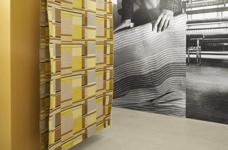 Bauhaus wallcovering installed in Designtex's Neocon showroom