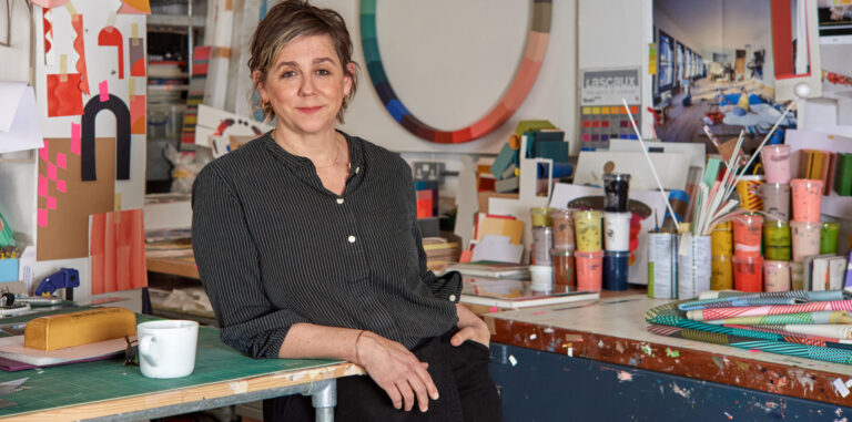 Artist Sophie Smallhorn in her studio.